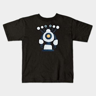 Cartoon White Robot Kids T-Shirt